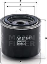 Mann-Filter W 811/81 - Масляный фильтр onlydrive.pro