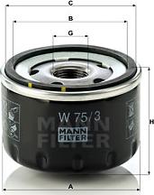 Mann-Filter W 75/3 - Eļļas filtrs onlydrive.pro