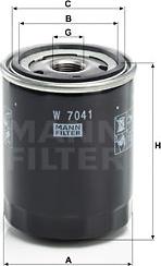 Mann-Filter W 7041 - Масляный фильтр onlydrive.pro