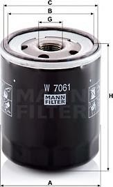 Mann-Filter W 7061 - Eļļas filtrs onlydrive.pro