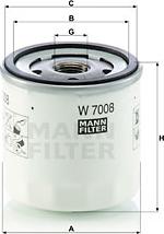 Mann-Filter W 7008 - Oil Filter onlydrive.pro
