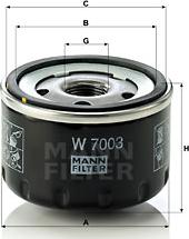 Mann-Filter W 7003 - Oil Filter onlydrive.pro
