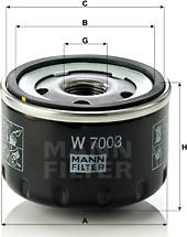 Mann-Filter W 7003 - Eļļas filtrs onlydrive.pro