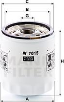 Mann-Filter W 7015 - Oil Filter onlydrive.pro