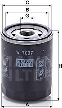 Mann-Filter W 7037 - Öljynsuodatin onlydrive.pro