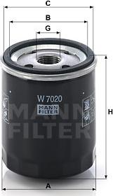 Mann-Filter W 7020 - Oil Filter onlydrive.pro