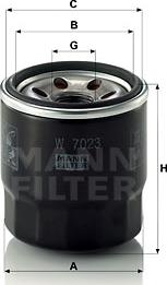 Mann-Filter W 7023 - Oil Filter onlydrive.pro
