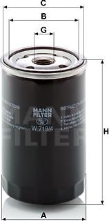 Mann-Filter W 719/4 - Oil Filter onlydrive.pro