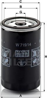 Mann-Filter W 719/14 - Oil Filter onlydrive.pro