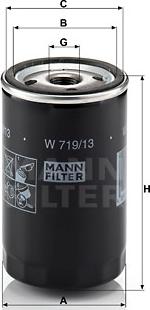 Mann-Filter W 719/13 - Öljynsuodatin onlydrive.pro