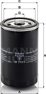 Mann-Filter W 719/1 - Oil Filter onlydrive.pro