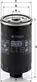 Mann-Filter W 719/21 - Oil Filter onlydrive.pro