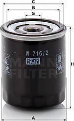 Mann-Filter W 716/2 - Oil Filter onlydrive.pro