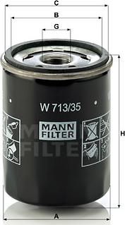 Mann-Filter W 713/35 - Oil Filter onlydrive.pro