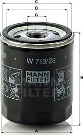 Mann-Filter W 713/28 - Oil Filter onlydrive.pro