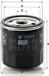 Mann-Filter W 712/41 - Oil Filter onlydrive.pro
