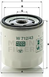 Mann-Filter W 712/43 (10) - Oil Filter onlydrive.pro