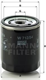 Mann-Filter W 712/54 - Масляный фильтр onlydrive.pro