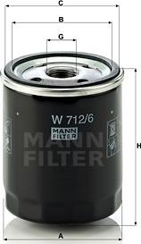 Mann-Filter W 712/6 - Масляный фильтр onlydrive.pro