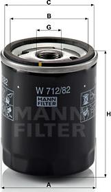 Mann-Filter W 712/82 - Масляный фильтр onlydrive.pro