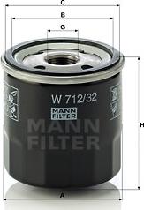 Mann-Filter W 712/32 - Масляный фильтр onlydrive.pro