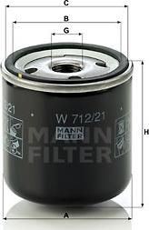 Mann-Filter W 712/21 - Масляный фильтр onlydrive.pro