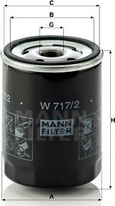 Mann-Filter W 717/2 - Eļļas filtrs onlydrive.pro