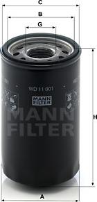 Mann-Filter WD 11 001 - Filter, operating hydraulics onlydrive.pro