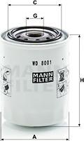 Mann-Filter WD 8001 - Filter, operating hydraulics onlydrive.pro