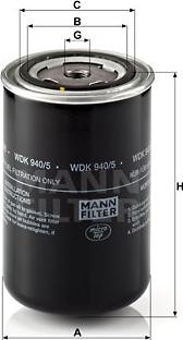 Mann-Filter WDK 940/5 - Топливный фильтр onlydrive.pro