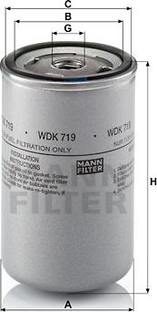 Mann-Filter WDK 719 - Топливный фильтр onlydrive.pro