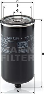 Mann-Filter WDK 724/1 - Топливный фильтр onlydrive.pro