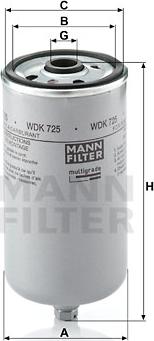 Mann-Filter WDK 725 - Топливный фильтр onlydrive.pro