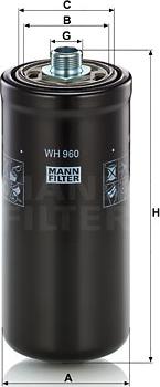 Mann-Filter WH 960 - Hydraulic Filter, automatic transmission onlydrive.pro