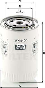 Mann-Filter WK 940/5 - Kütusefilter onlydrive.pro