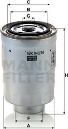 Mann-Filter WK 940/16 x - Fuel filter onlydrive.pro