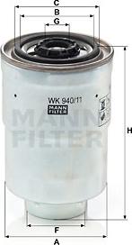 Mann-Filter WK 940/11 x - Fuel filter onlydrive.pro