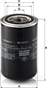 Mann-Filter WK 940/17 - Fuel filter onlydrive.pro