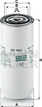 Mann-Filter WK 962/4 - Топливный фильтр onlydrive.pro