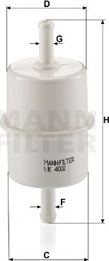 Mann-Filter WK 4002 - Fuel filter onlydrive.pro