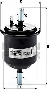 Mann-Filter WK 55/1 - Degvielas filtrs onlydrive.pro