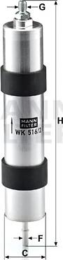 Mann-Filter WK 516/2 - Fuel filter onlydrive.pro