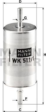 Mann-Filter WK 511/1 - Kuro filtras onlydrive.pro