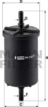 Mann-Filter WK 6002 - Fuel filter onlydrive.pro