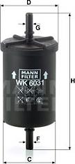 Mann-Filter WK 6031 - Polttoainesuodatin onlydrive.pro