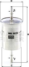 Mann-Filter WK 6032 - Degvielas filtrs onlydrive.pro