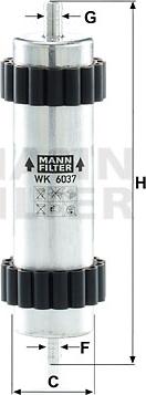 Mann-Filter WK 6037 - Топливный фильтр onlydrive.pro