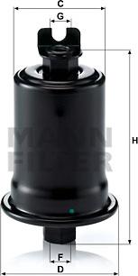 Mann-Filter WK 614/30 - Fuel filter onlydrive.pro