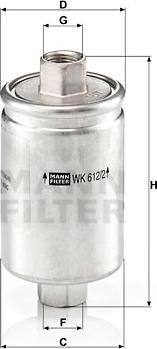 Mann-Filter WK 612/2 - Fuel filter onlydrive.pro