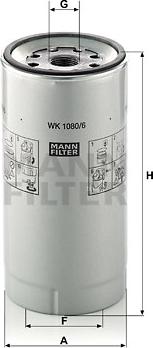 Mann-Filter WK 1080/6 x - Топливный фильтр onlydrive.pro